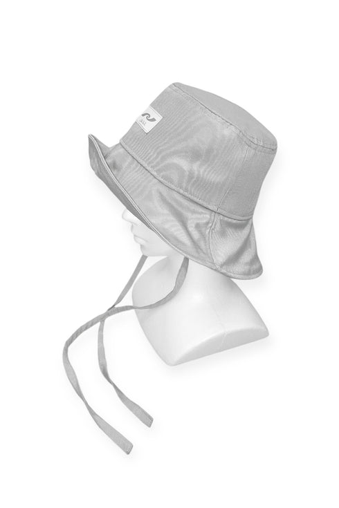 【90'S DEAD STOCK FABRIC】WOOD GRAIN BUCKET HAT -GRAY-